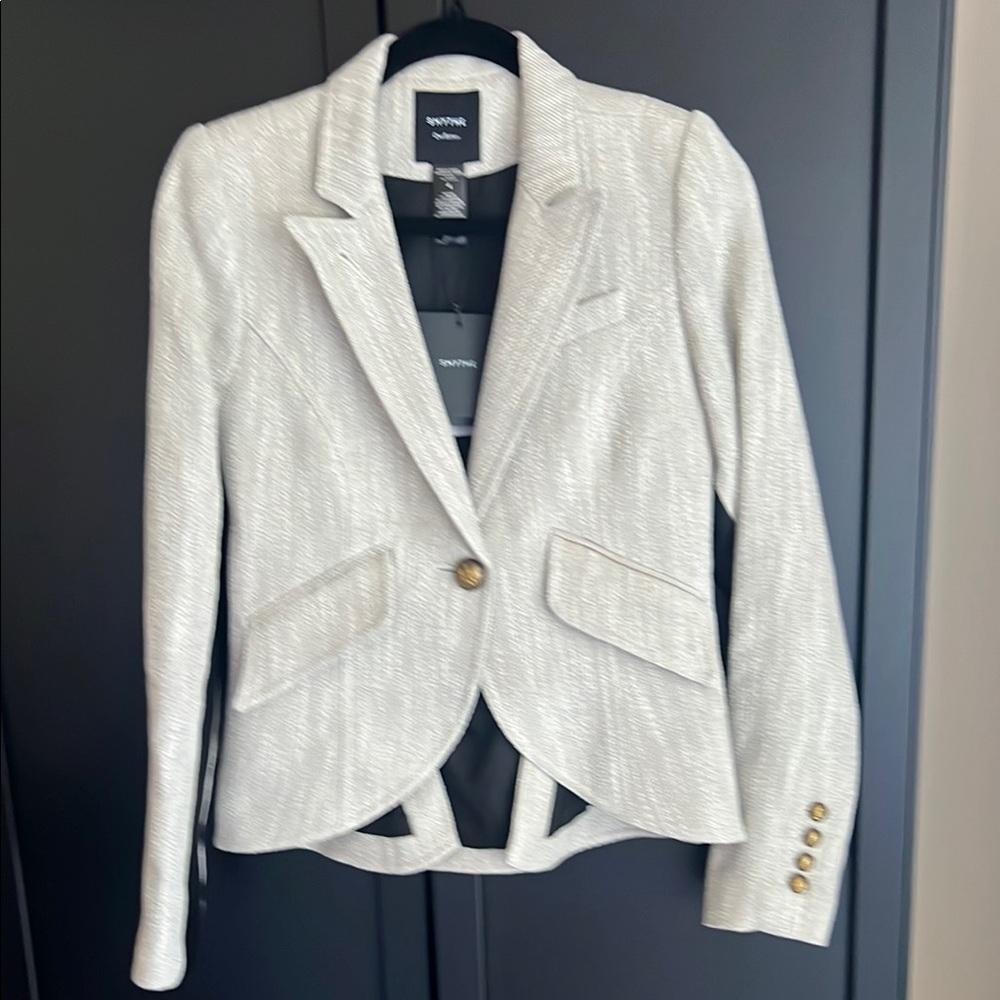 Smythe One Button Tux Stripe Blazer Classic Tailored Fit